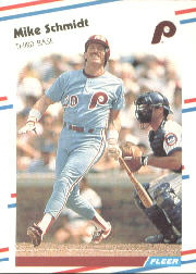 1988 Fleer Baseball Cards      315     Mike Schmidt